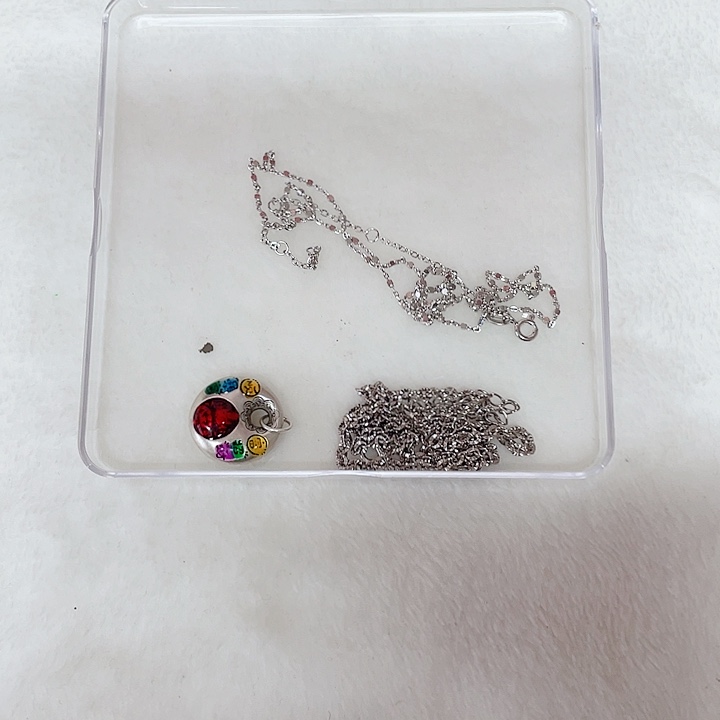 瑶***瑶足银珐琅珐琅彩足银配件加链子