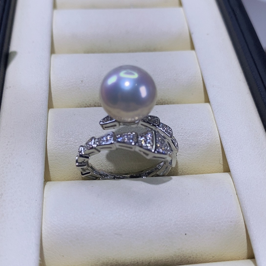 淡水珍珠戒指合金