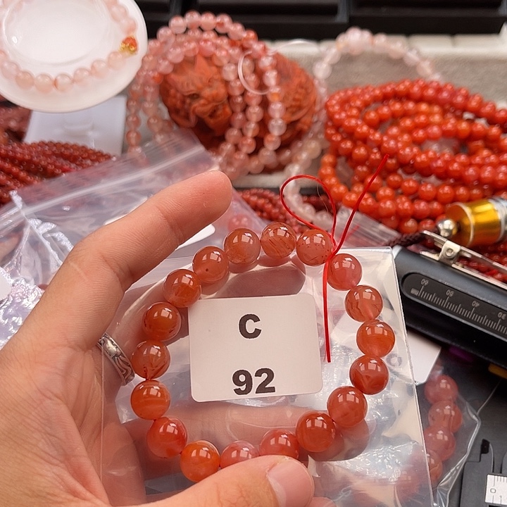 南红玛瑙未镶嵌多样性发货默认微瑕称重11mm