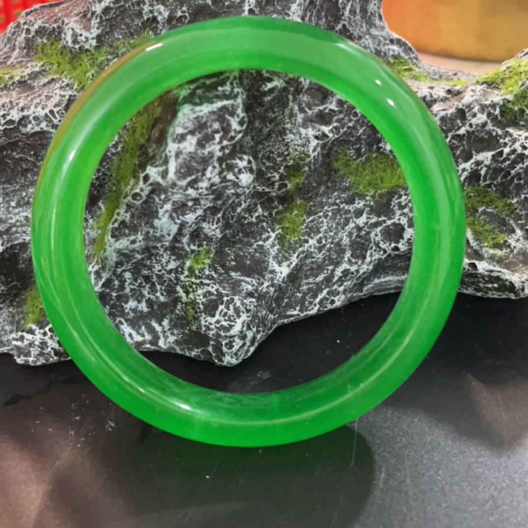 356     宽版绿手镯