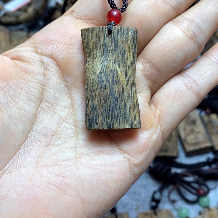 沉香手把件奇楠沉香素牌吊坠