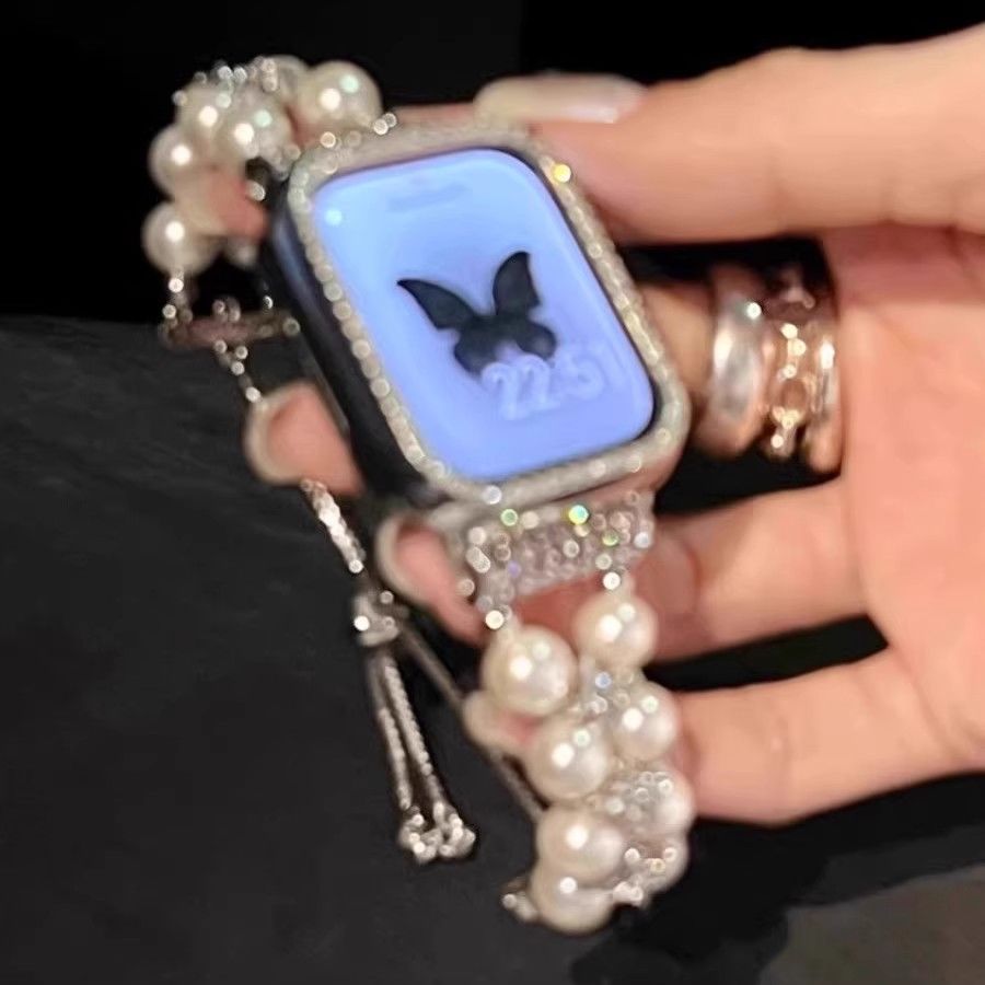 适用小米手环表带白珍珠高级感小米9pro手表watch4腕带9pro夏女款