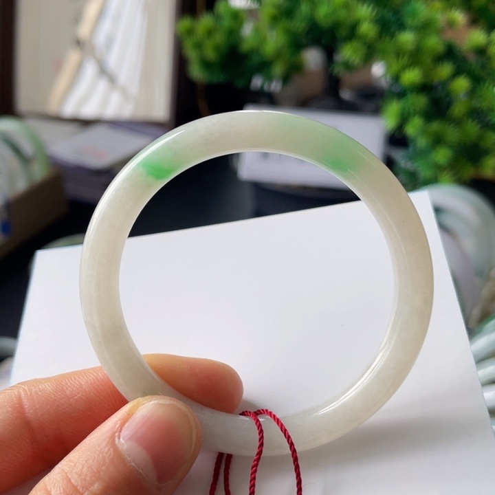 翡翠手镯未镶嵌天然翡翠手镯51-52圈