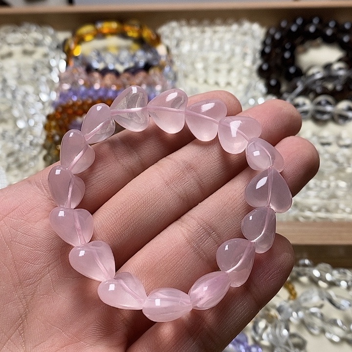 非金属星光粉爱心手串 