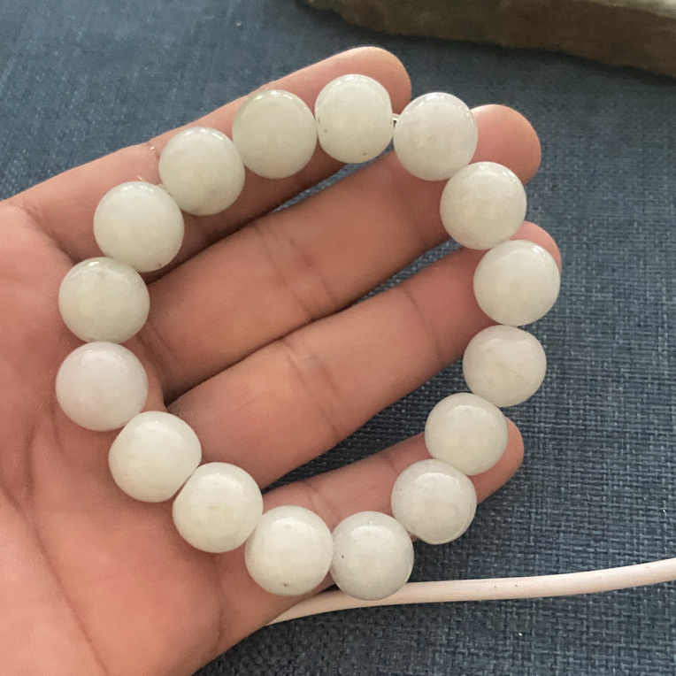 冰手串卡13+纯白色圆珠老型珠素圈珠珠时尚轻奢女款