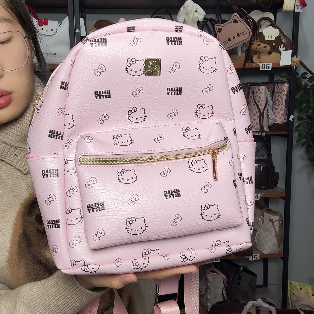 PUhello Kitty双肩包软皮