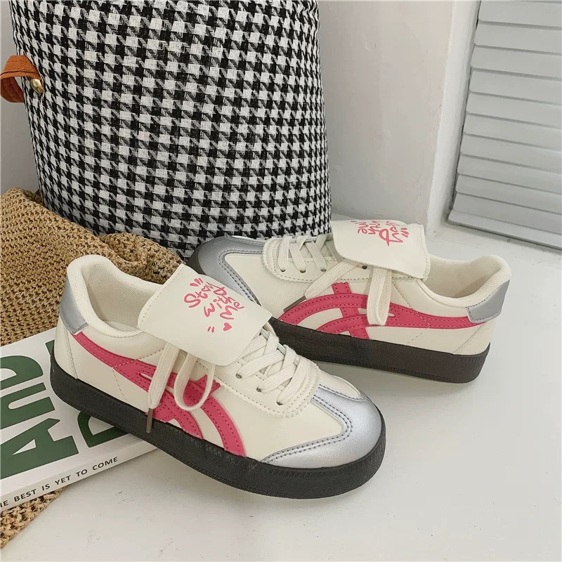 G1202玫红 德训鞋小众不撞款女新款爆款奶呼呼泡芙鞋低帮休闲板鞋