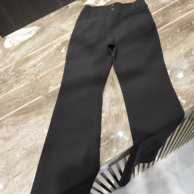 名港-【小黑裤】加绒加厚显瘦百搭微喇裤 2501