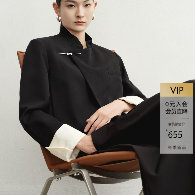 Ariose&Years/艾诺丝雅诗秋季新中式羊毛外套短外套40821055