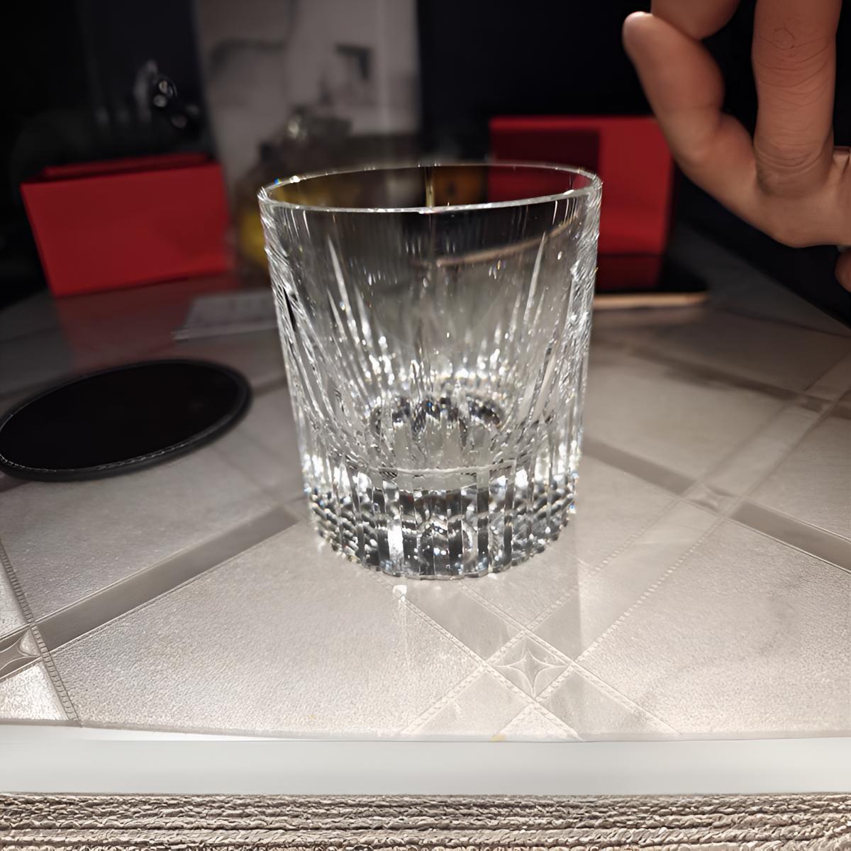 冰与火手工切子K9水晶玻璃杯威士忌怀高级感十足适合送礼