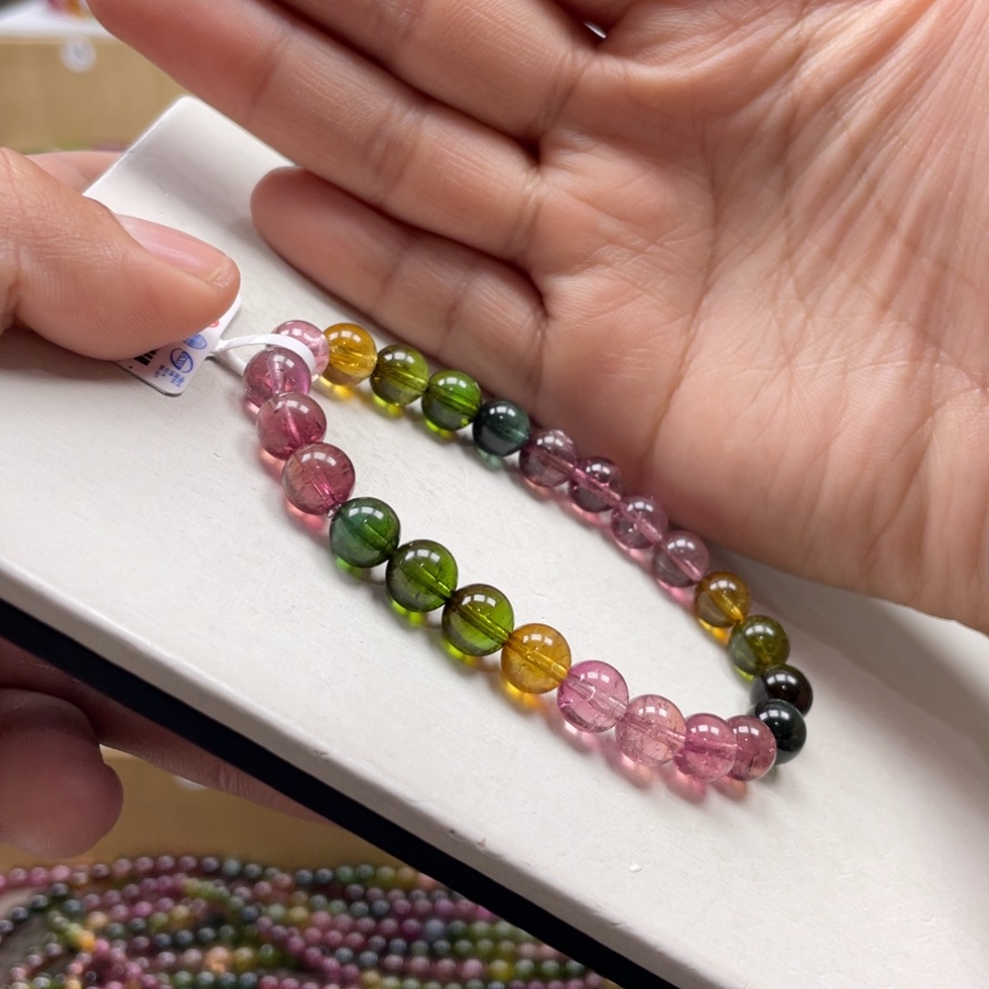 碧玺手串未镶嵌7.5mmmmmmmmmmmmmmmmmm