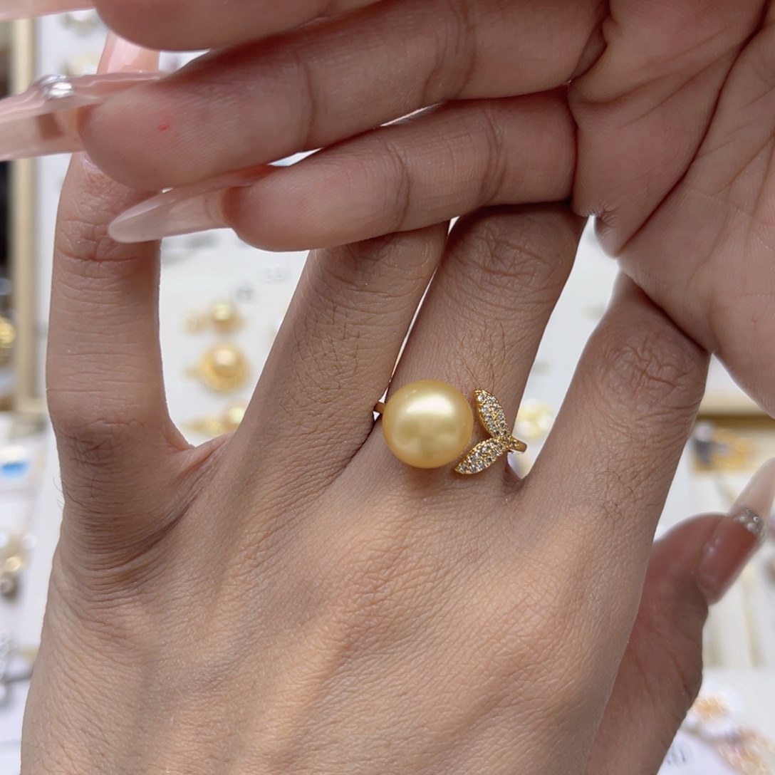 微***淡水珍珠戒指合金