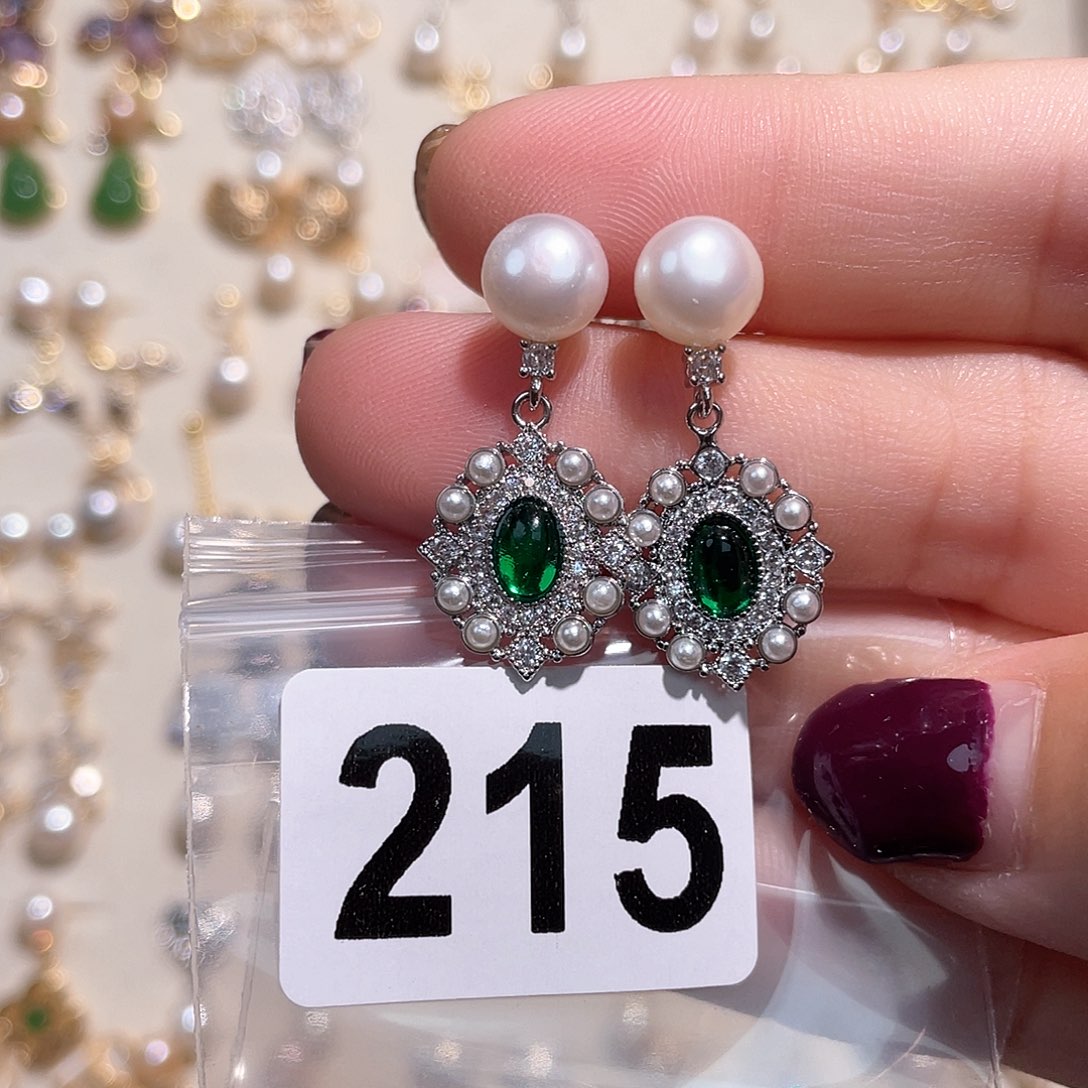 淡水珍珠耳饰合金