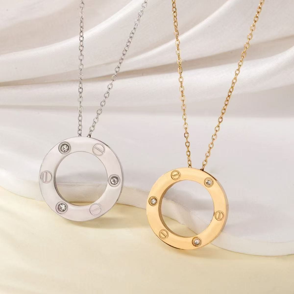 钛钢项链 钛钢项链 钛钢项链 钛钢项链 【大饼项链】三钻款直播专属