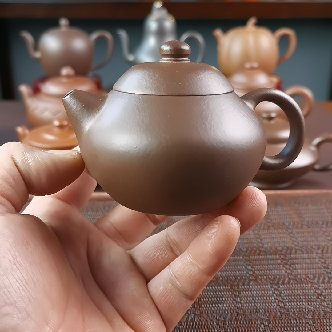紫砂茶壶老紫泥文旦180CC