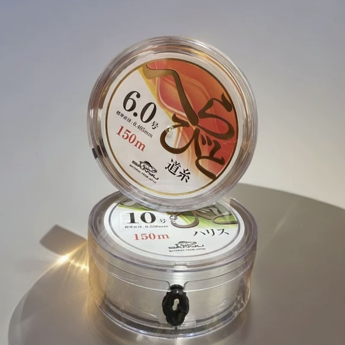 进口金名人150米台钓竞技黑坑尼龙线拉力强抗卷曲速切水滑漂