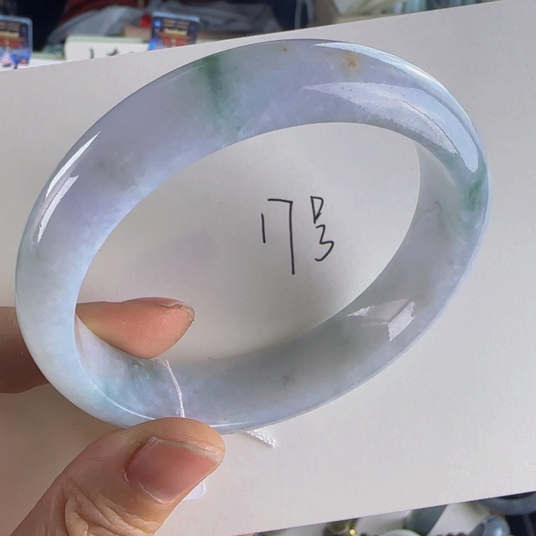 翡翠手镯未镶嵌老坑58.4圈