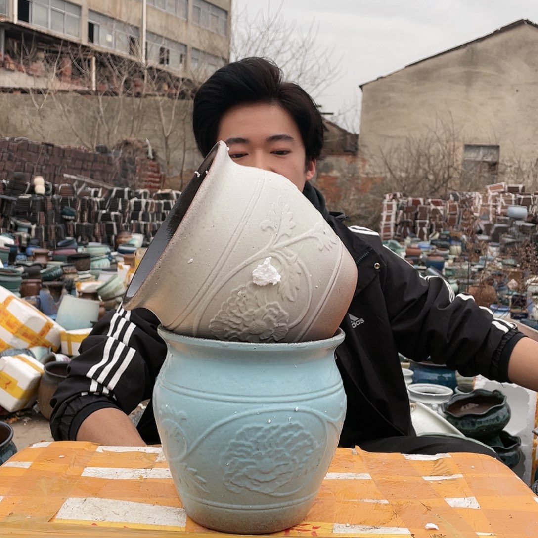 宜兴紫砂粗陶花盆