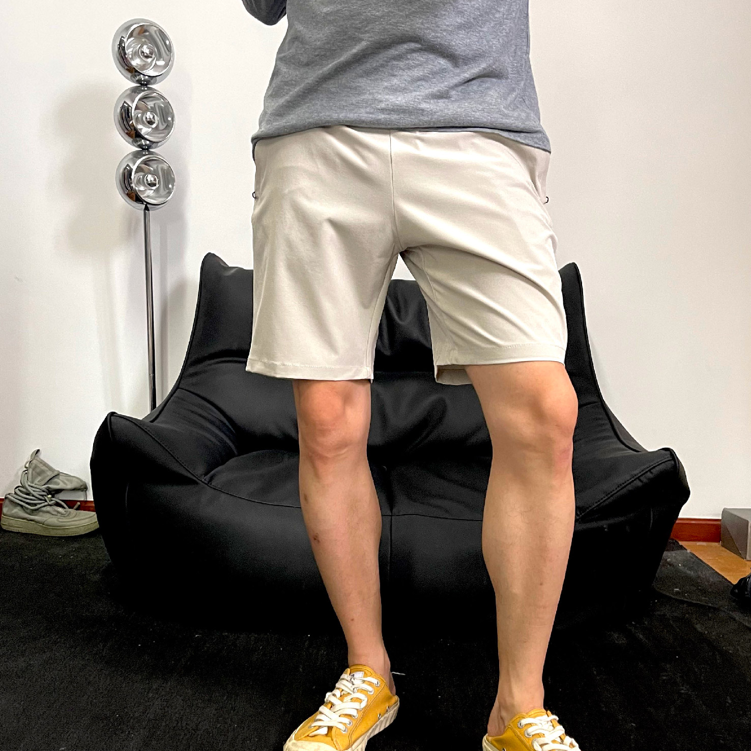 无感冰丝透气薄款柠檬LU平替防水速干户外徒步骑行弹力直筒短裤