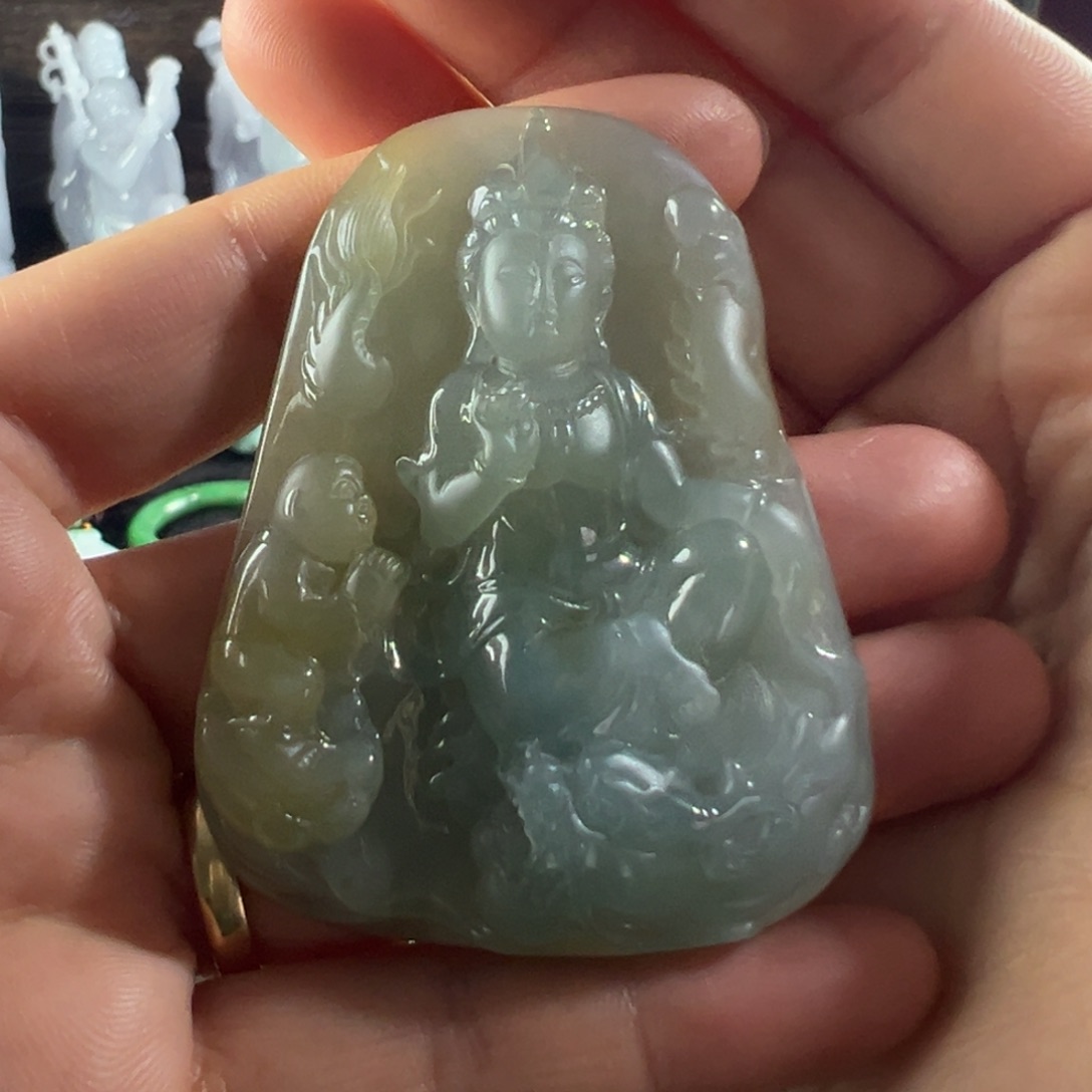 翡翠未镶嵌手镯天然翡翠挂件