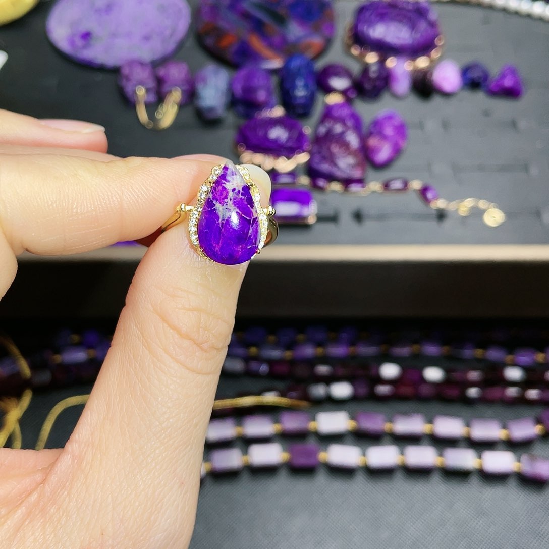 苏纪石（舒俱来）戒指银S925镶嵌