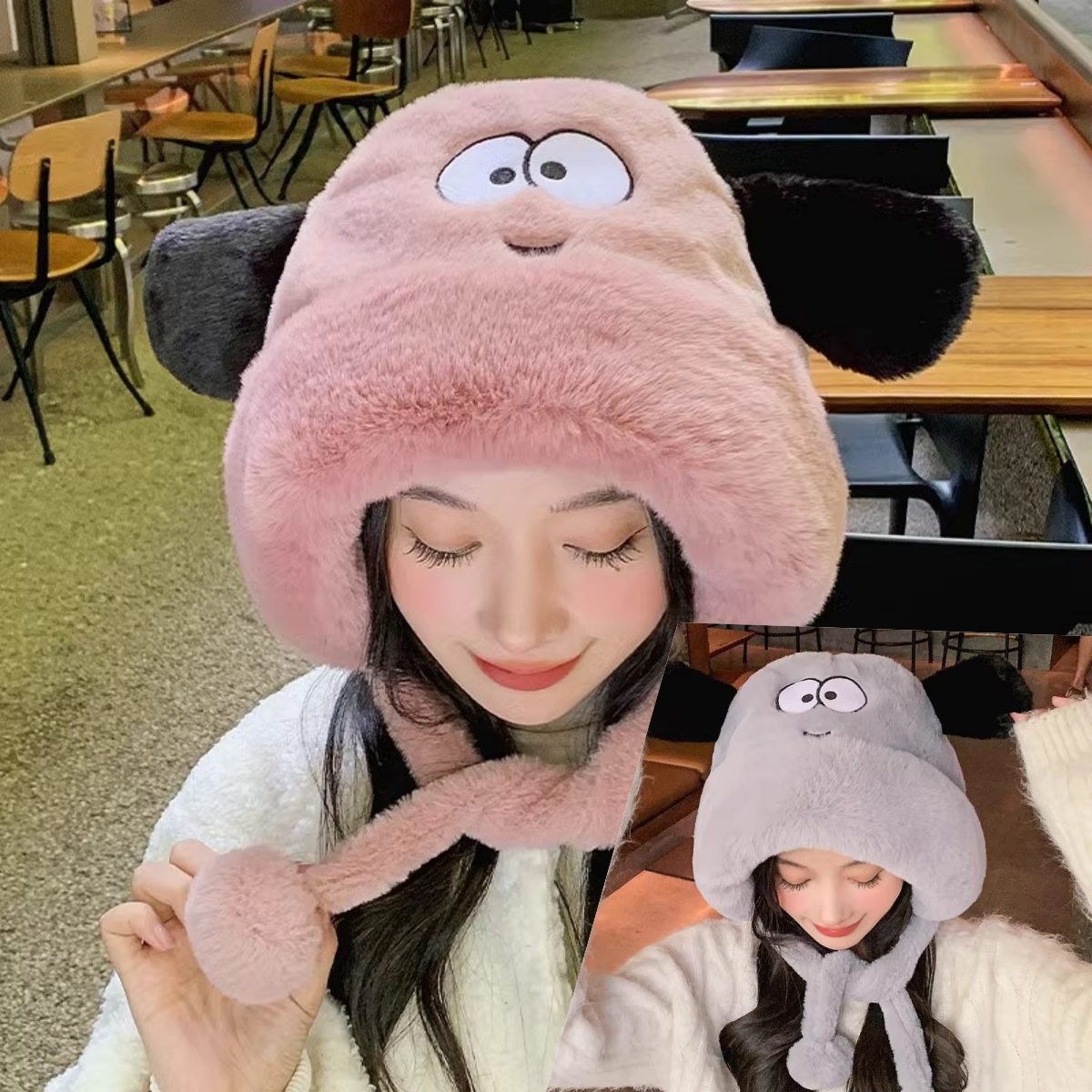 可爱机智狗帽子
