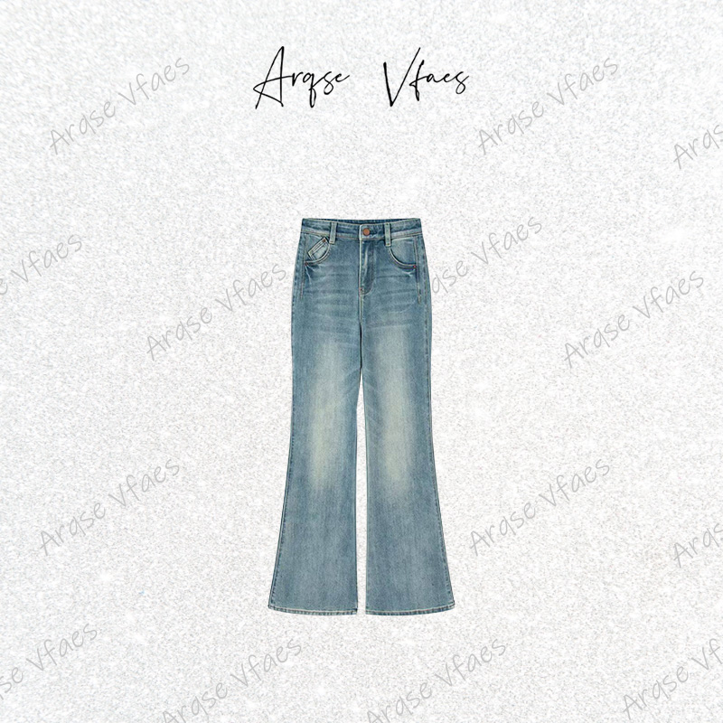 艾家同款2026春季新款百搭高腰显瘦微喇牛仔裤长裤休闲裤AR321127