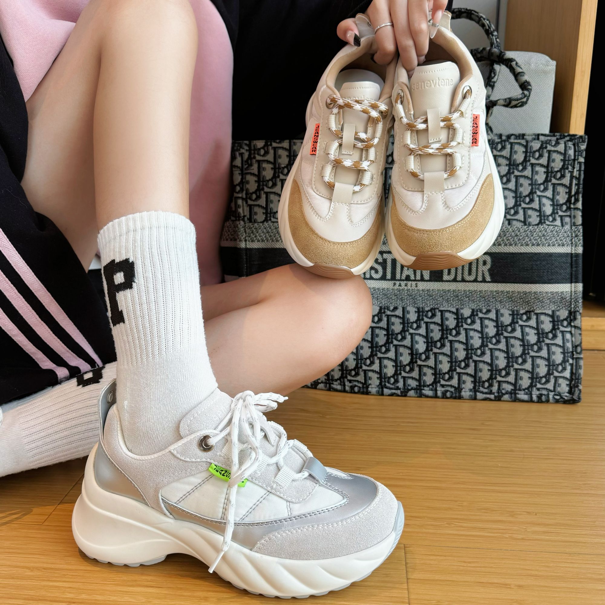 【攀登者】夏季新款百搭系带时尚休闲鞋软底登山老爹鞋 X 检 2211