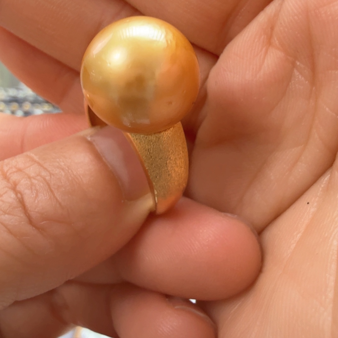 海水珍珠戒指银S925镶嵌