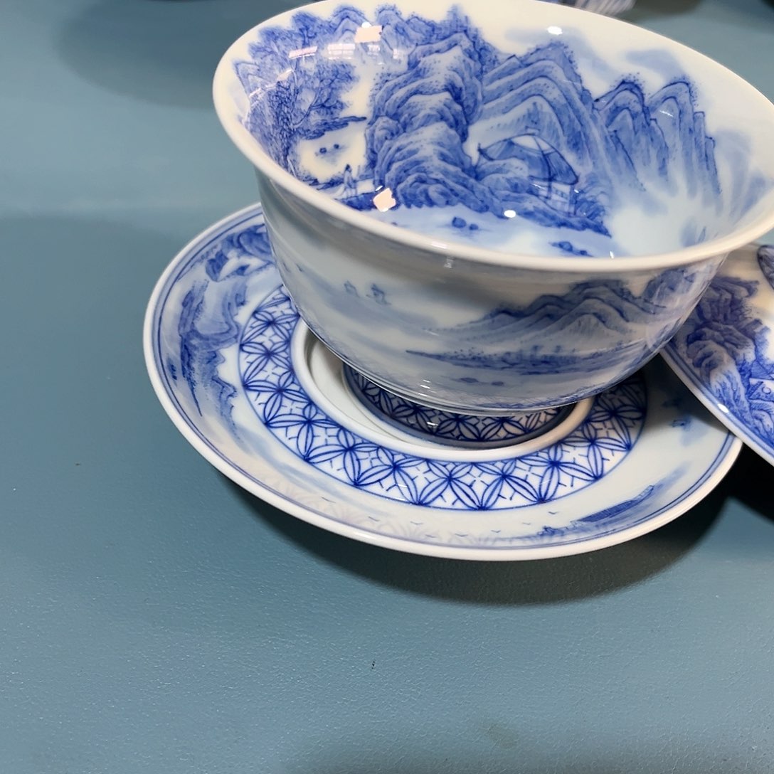 錡镇堂手工手工绘盖碗