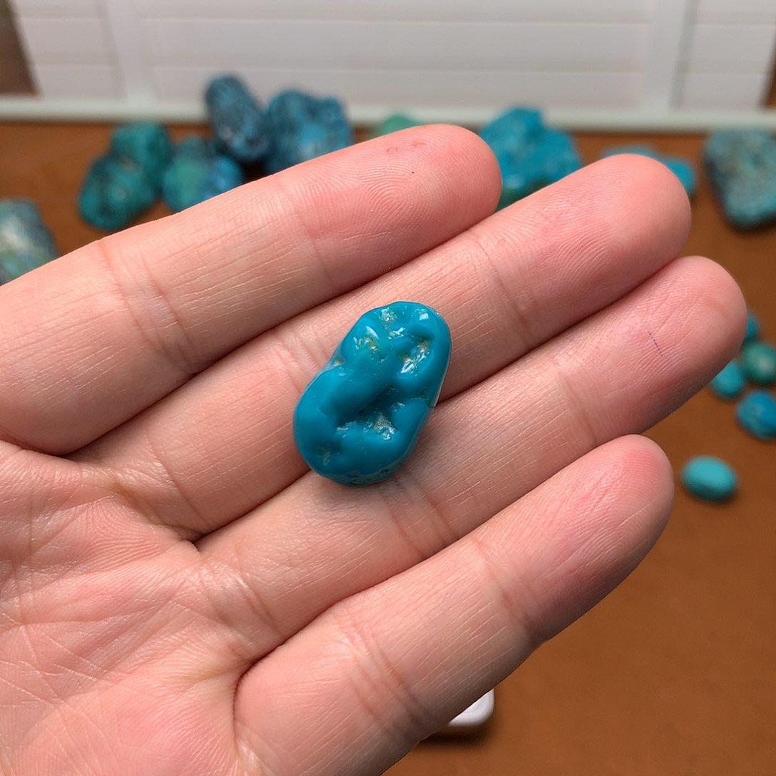 绿松石珠宝奇石未镶嵌闪*子