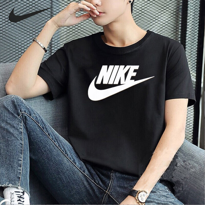 NIKE/耐克透气运动短袖T恤男装短袖夏季运动服休闲圆领透气t恤男
