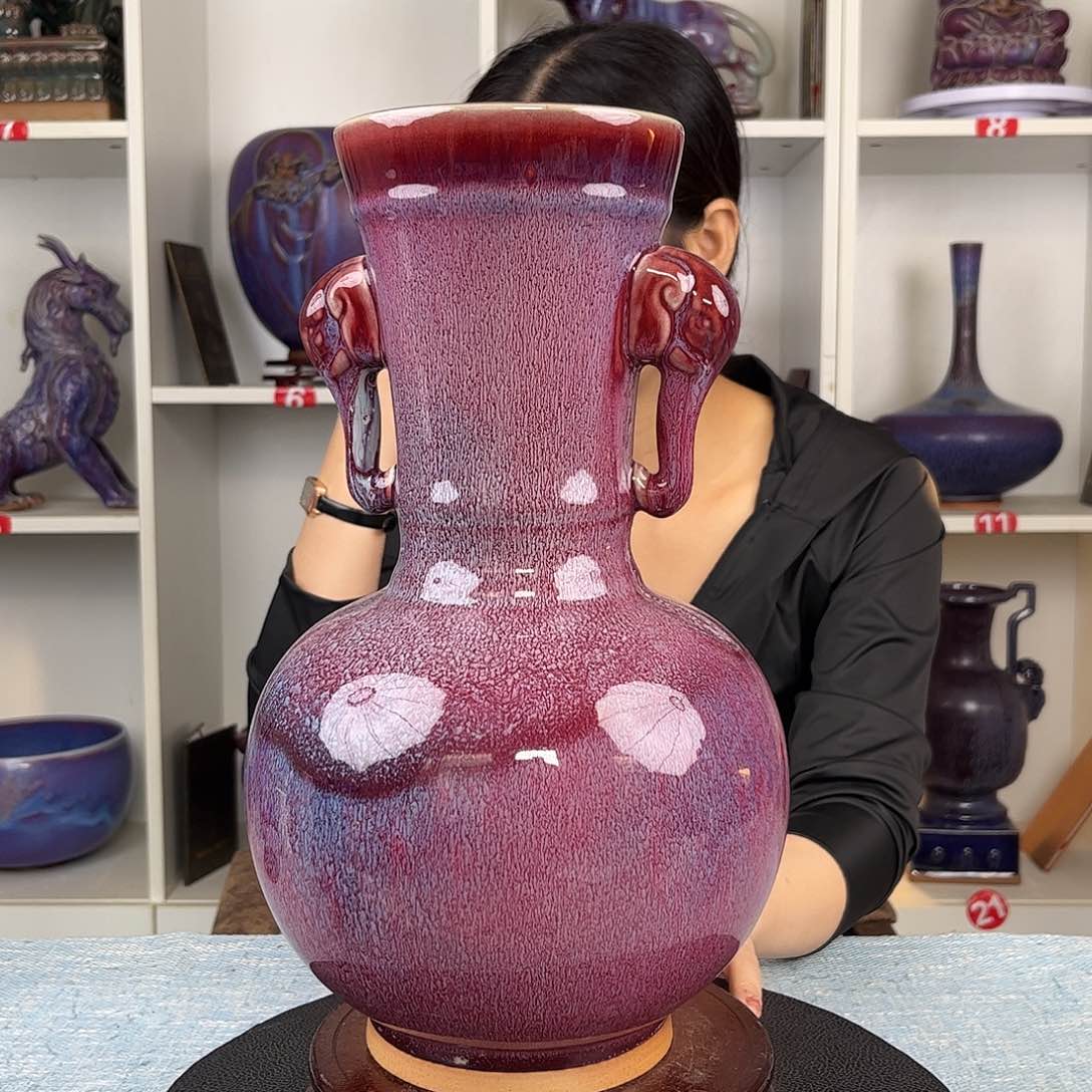 瓷片摆件……吉祥瓶……无礼盒证书