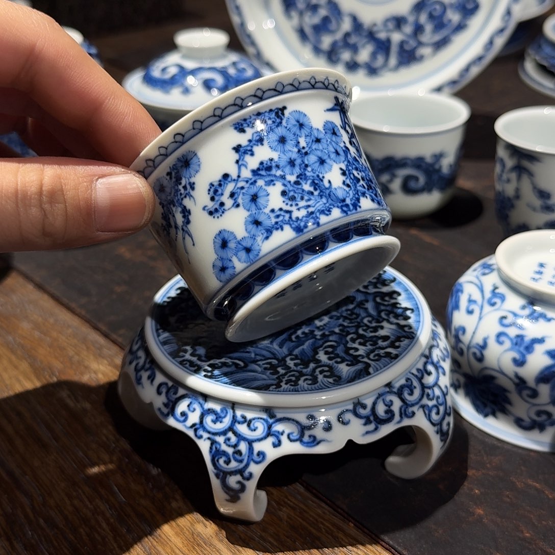 巧***糖陶摆件景德镇高端松竹梅