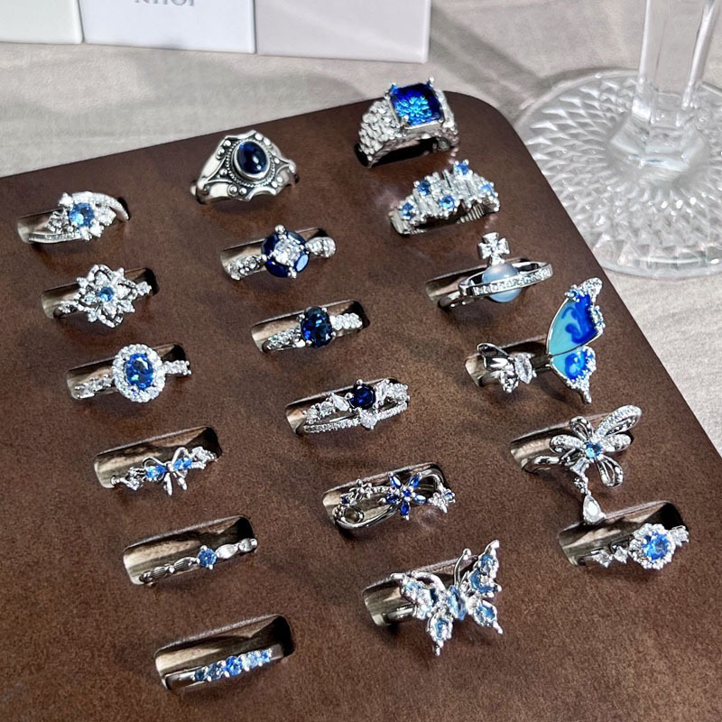 铜合金锆石戒指 【戒指对对碰】铜合金百搭轻奢镶嵌/下单默认代拆