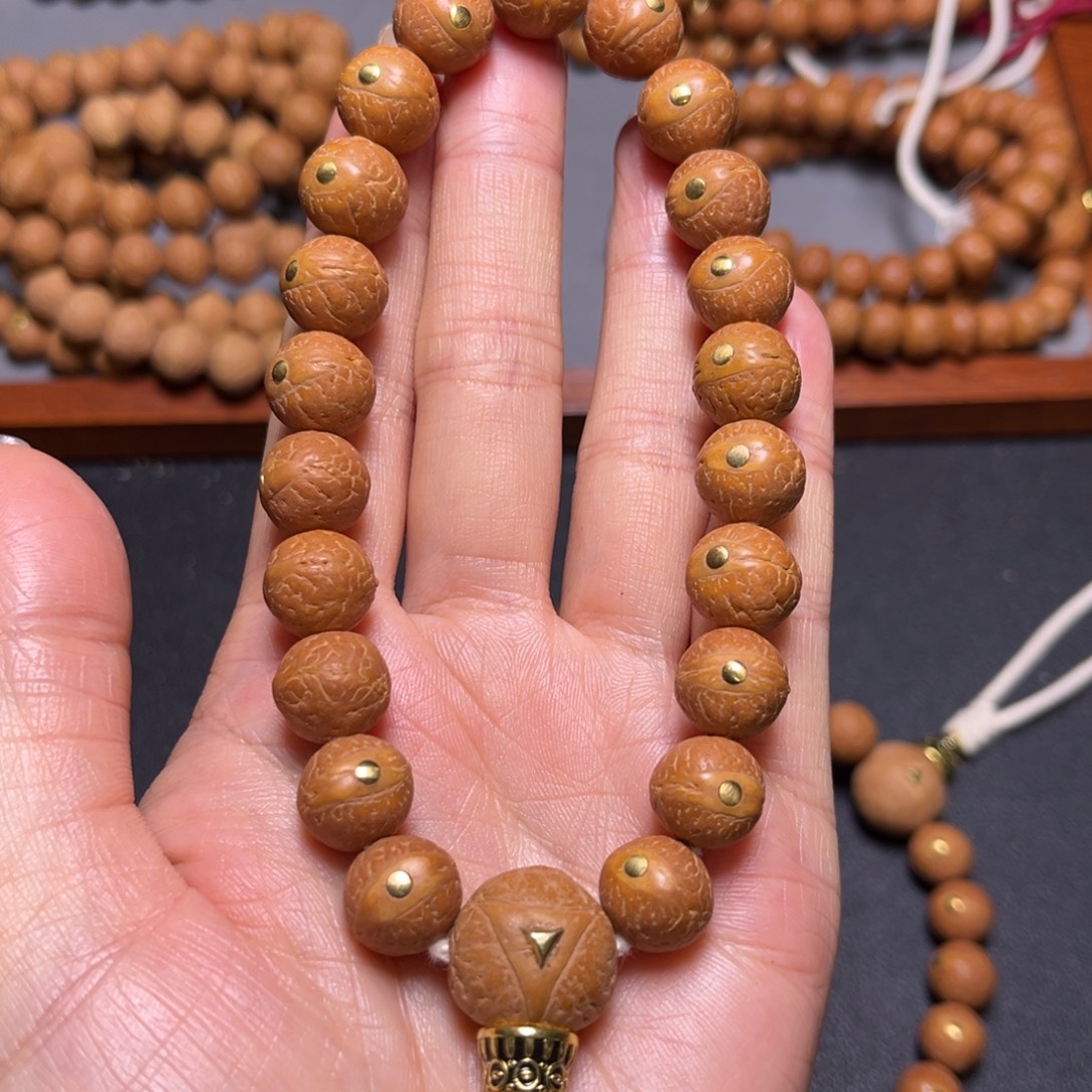 吊坠凤眼菩提12mm2025精品铜钉手串