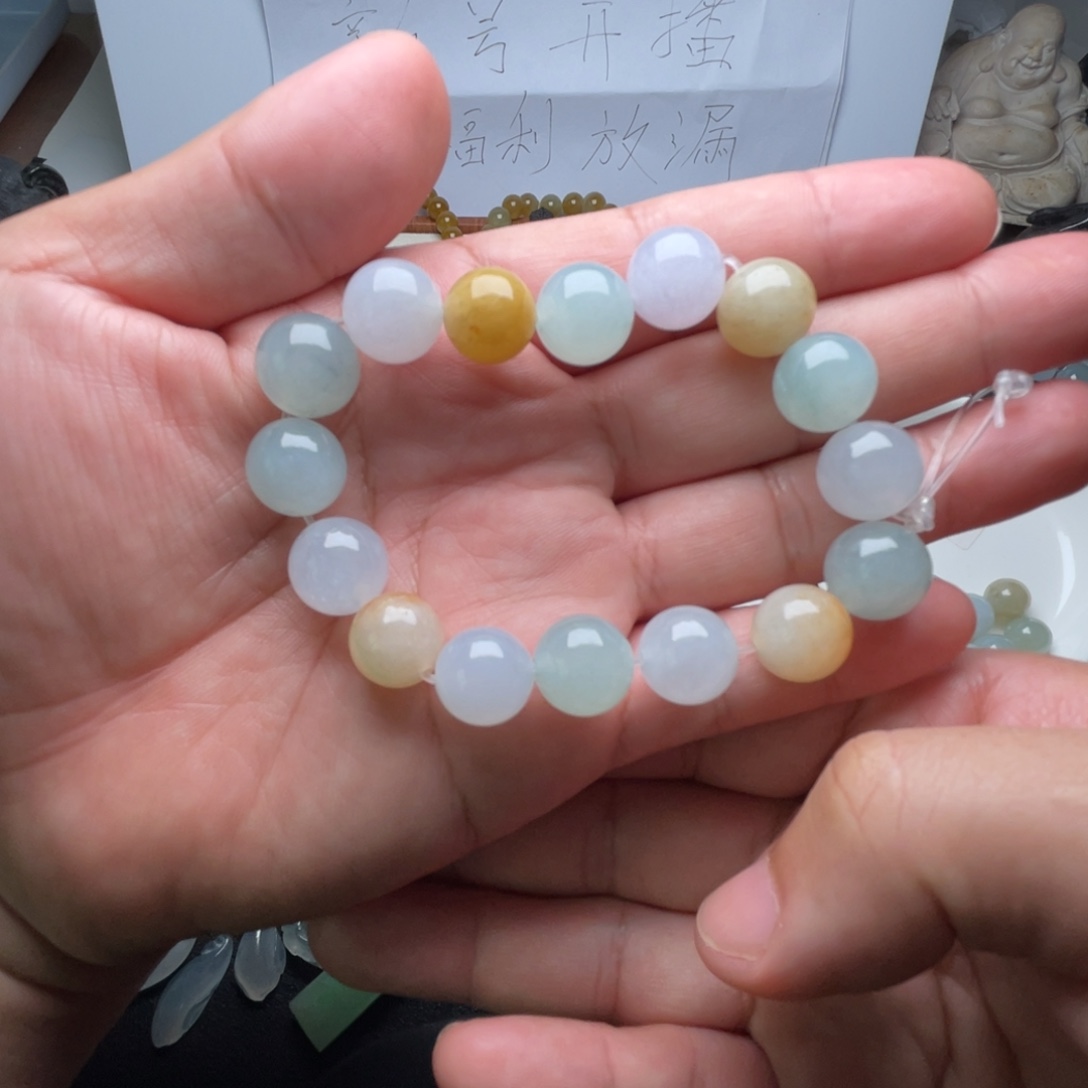 未镶嵌定制翡翠多宝珠串