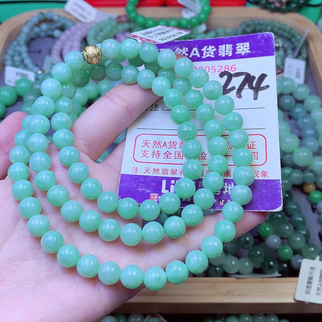 毛衣链未镶嵌翡翠好*