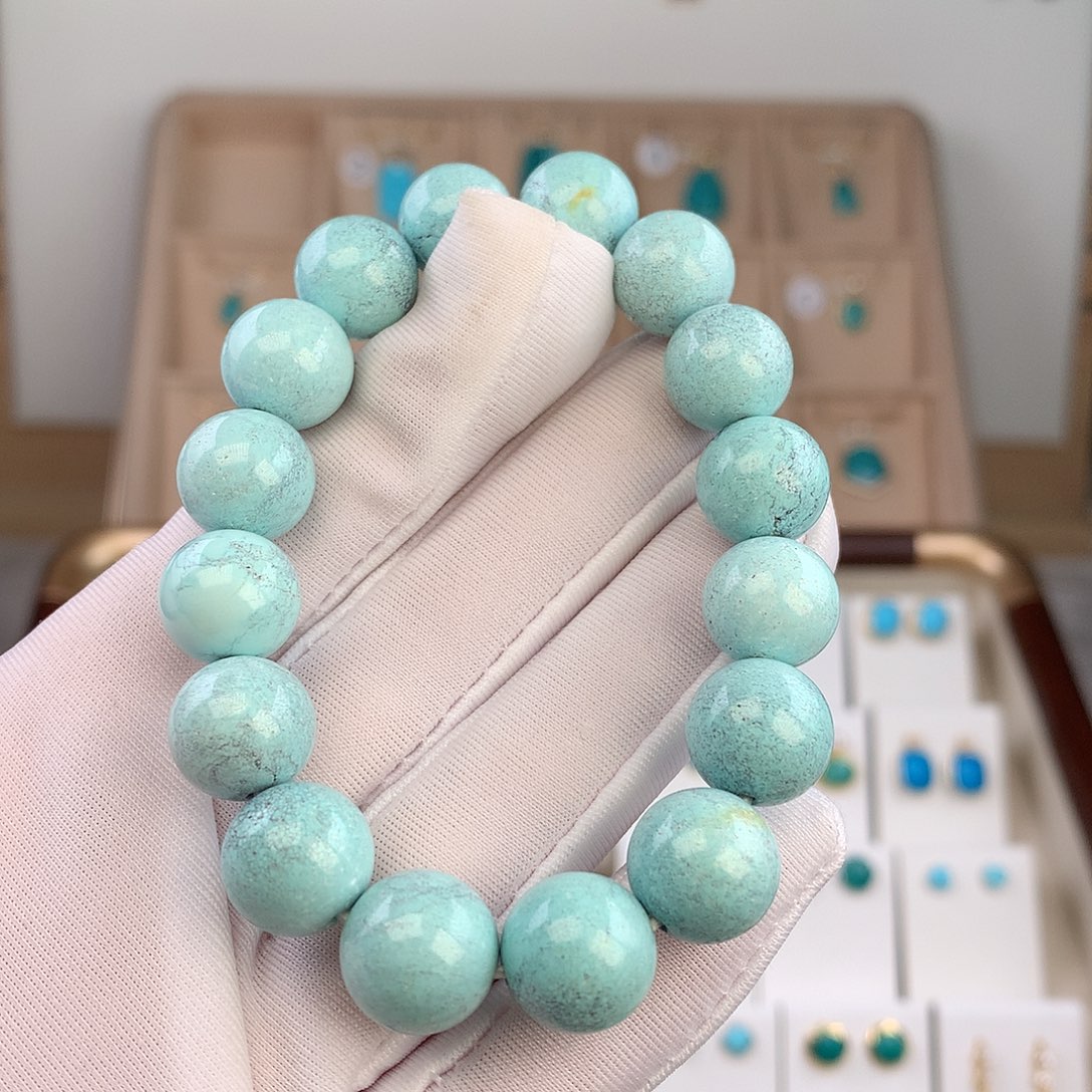 绿松石9K金镶嵌手链