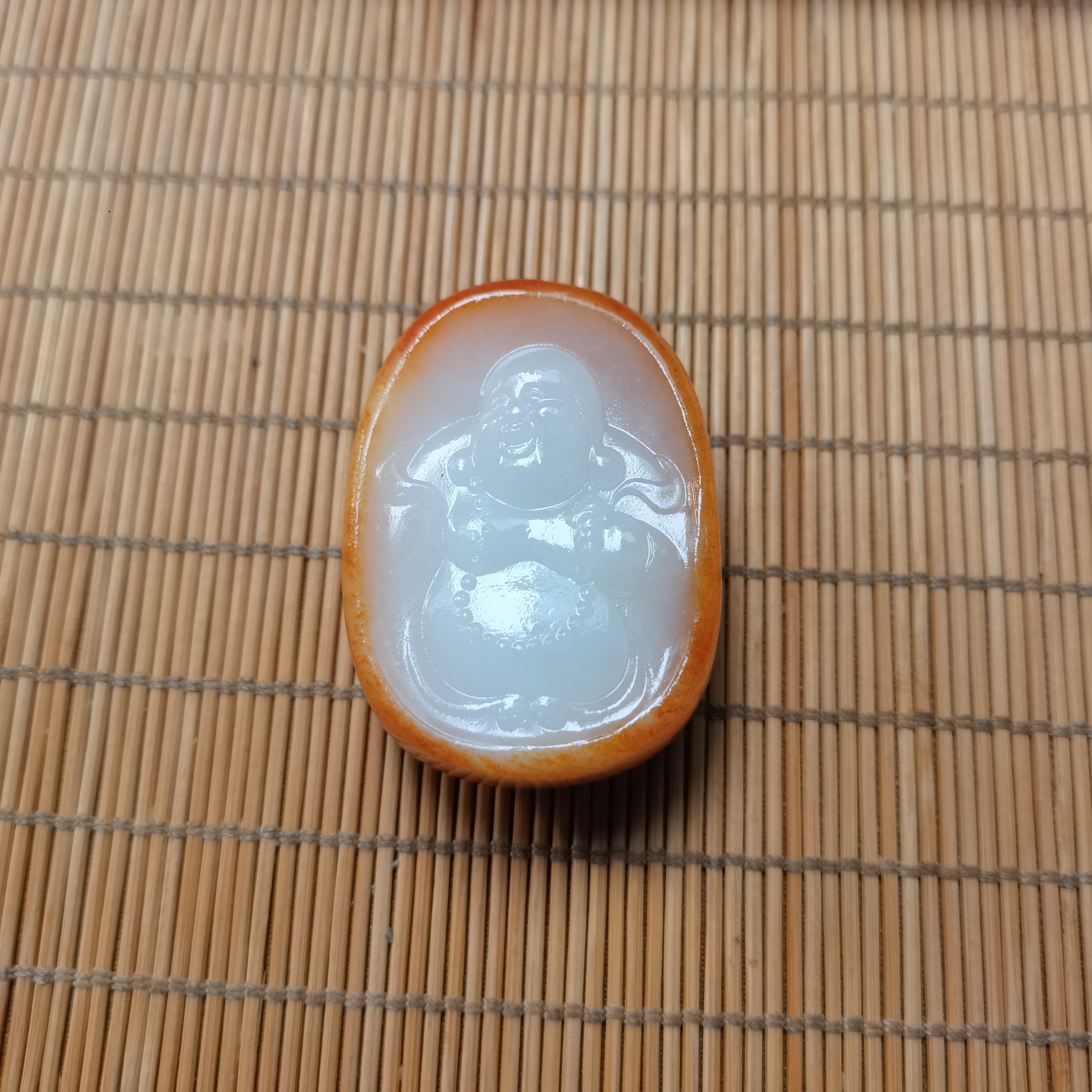 新疆和田玉弥勒佛挂件