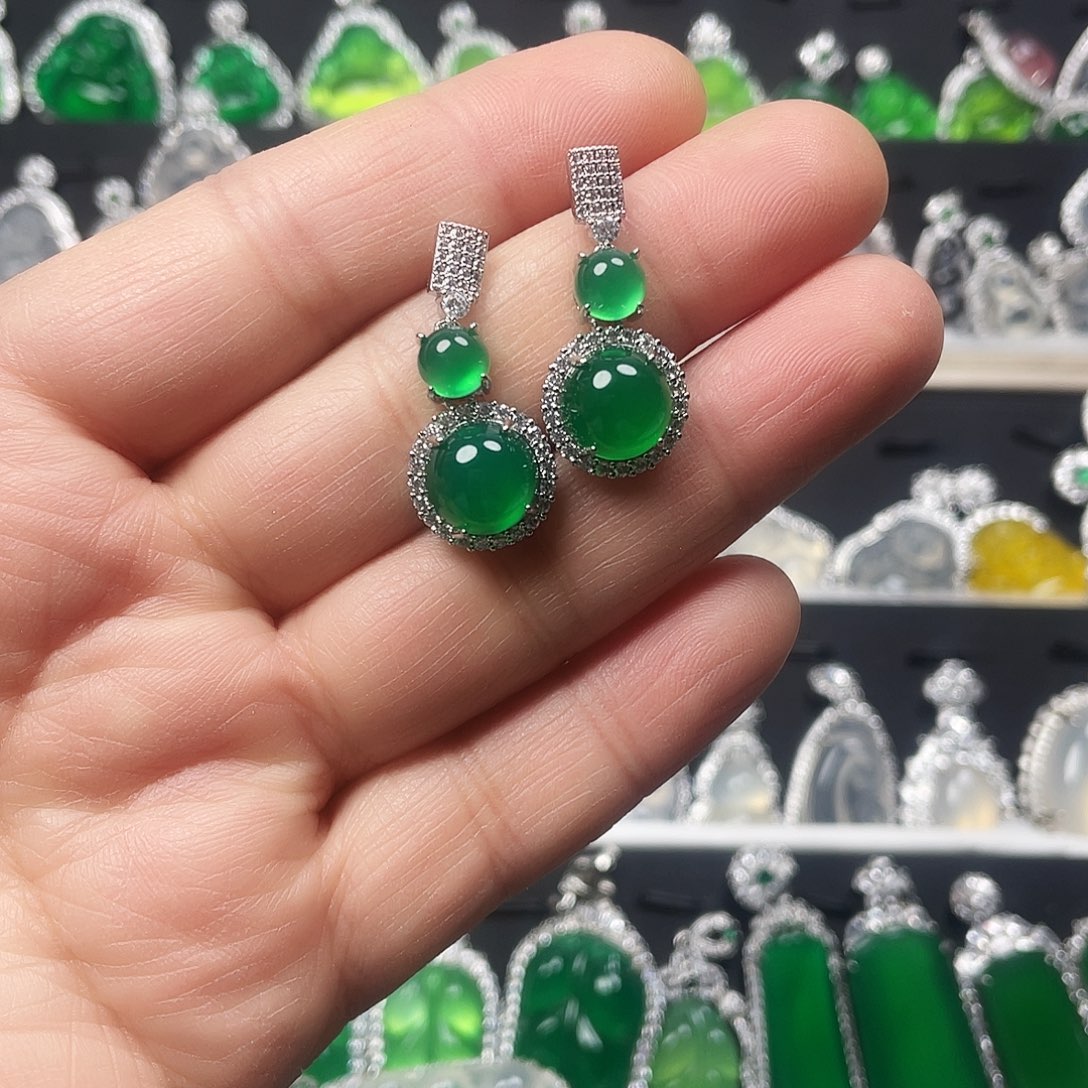 玛瑙/玉髓耳钉合金