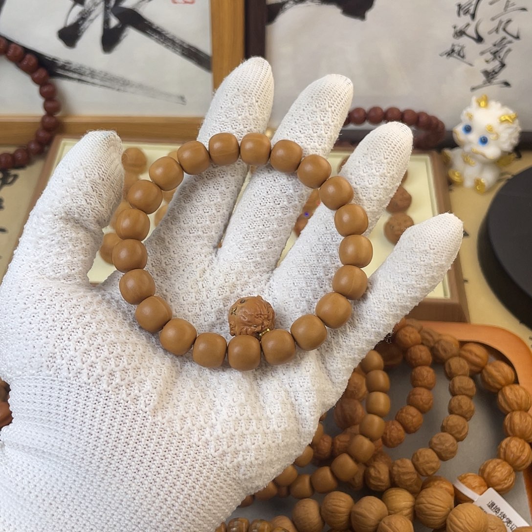 帅***鼻龙脊菩提手串老型加单颗