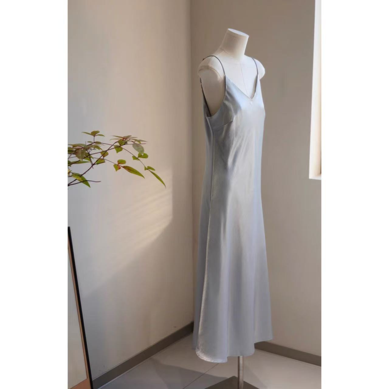 【Y I如愿】新中式万能百搭凉意十足吊带裙