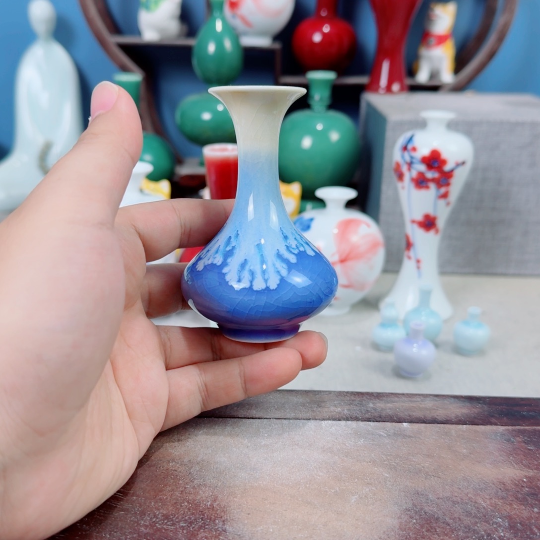 陶瓷手工小花器摆件