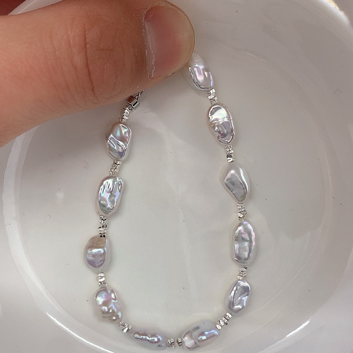 淡水珍珠手链银S925镶嵌