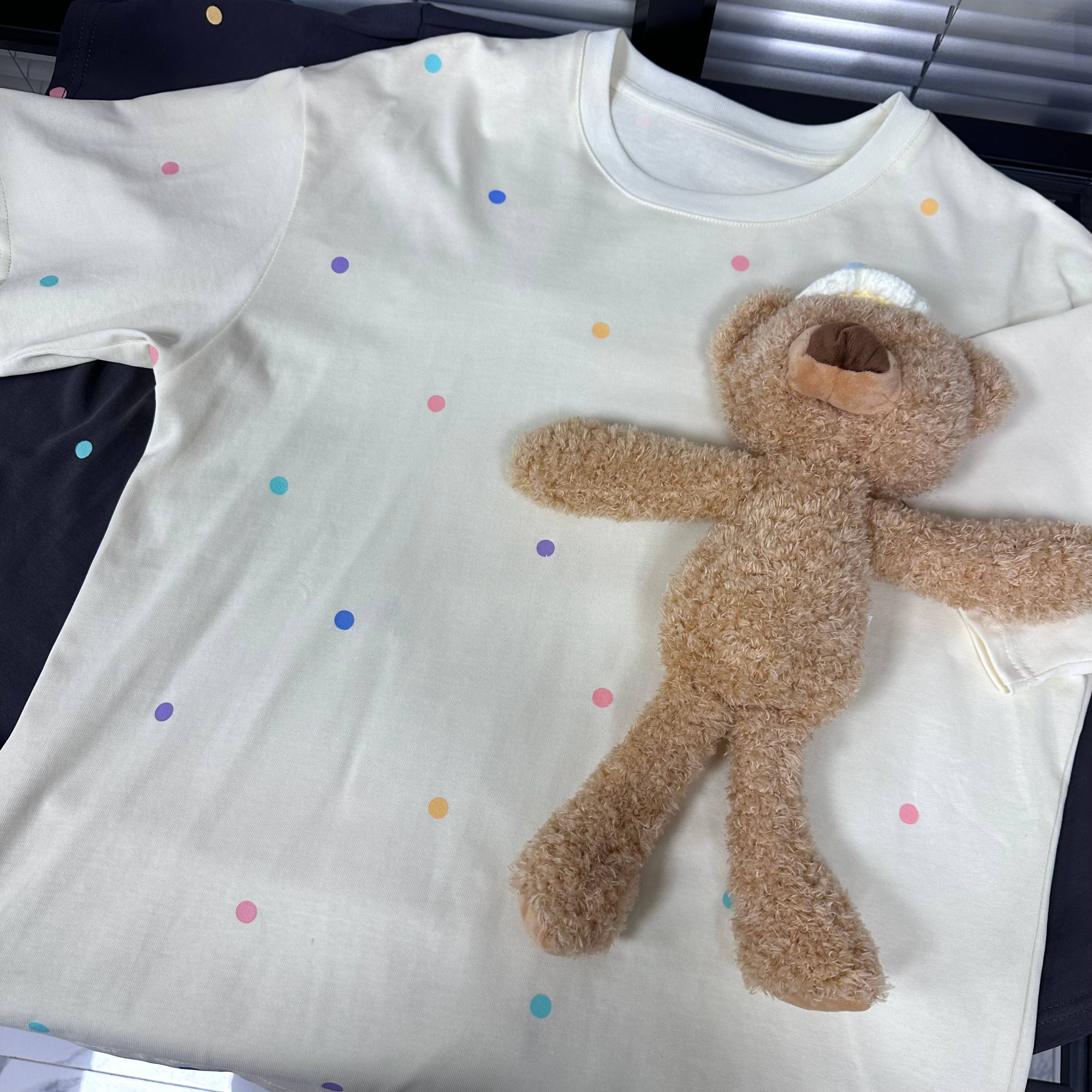 Fog（017）春夏新款喷绘波点设计感百搭圆领短袖T恤 DX05