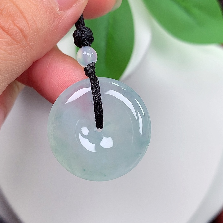颈饰未镶嵌翡翠平安扣 24.7x5.8mm