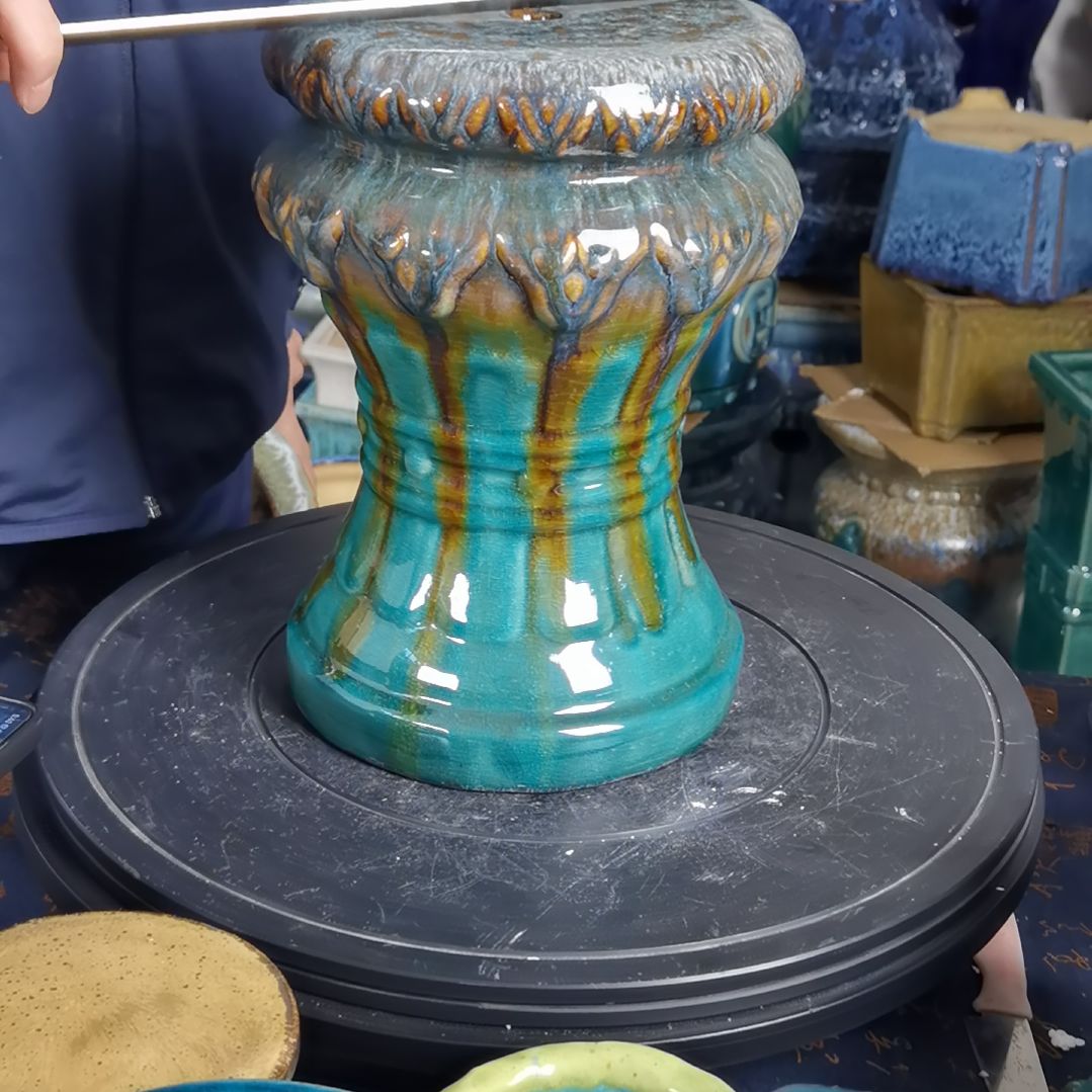 面17高27石湾花盆默认微瑕