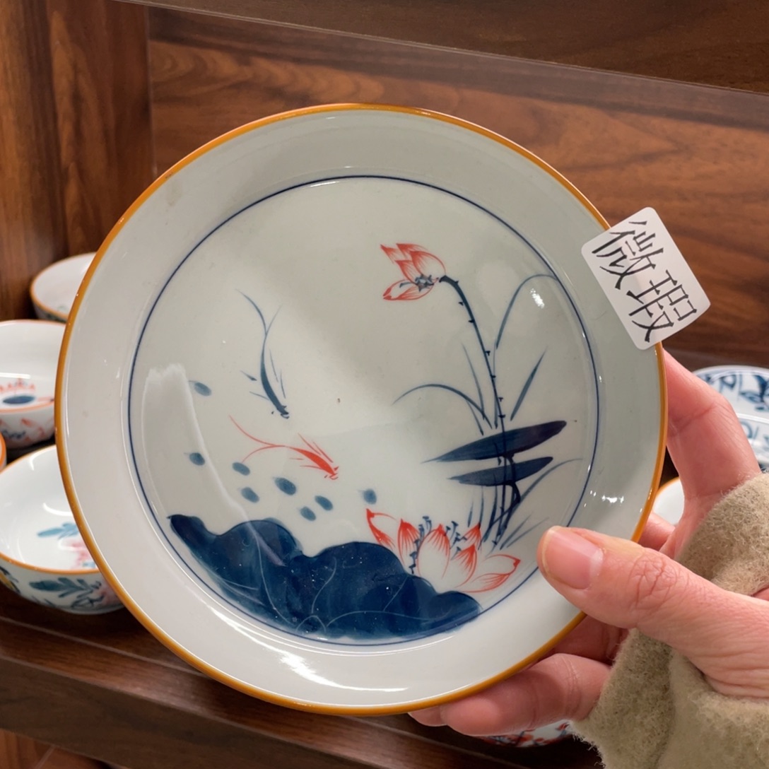 微瑕纯手绘釉下彩