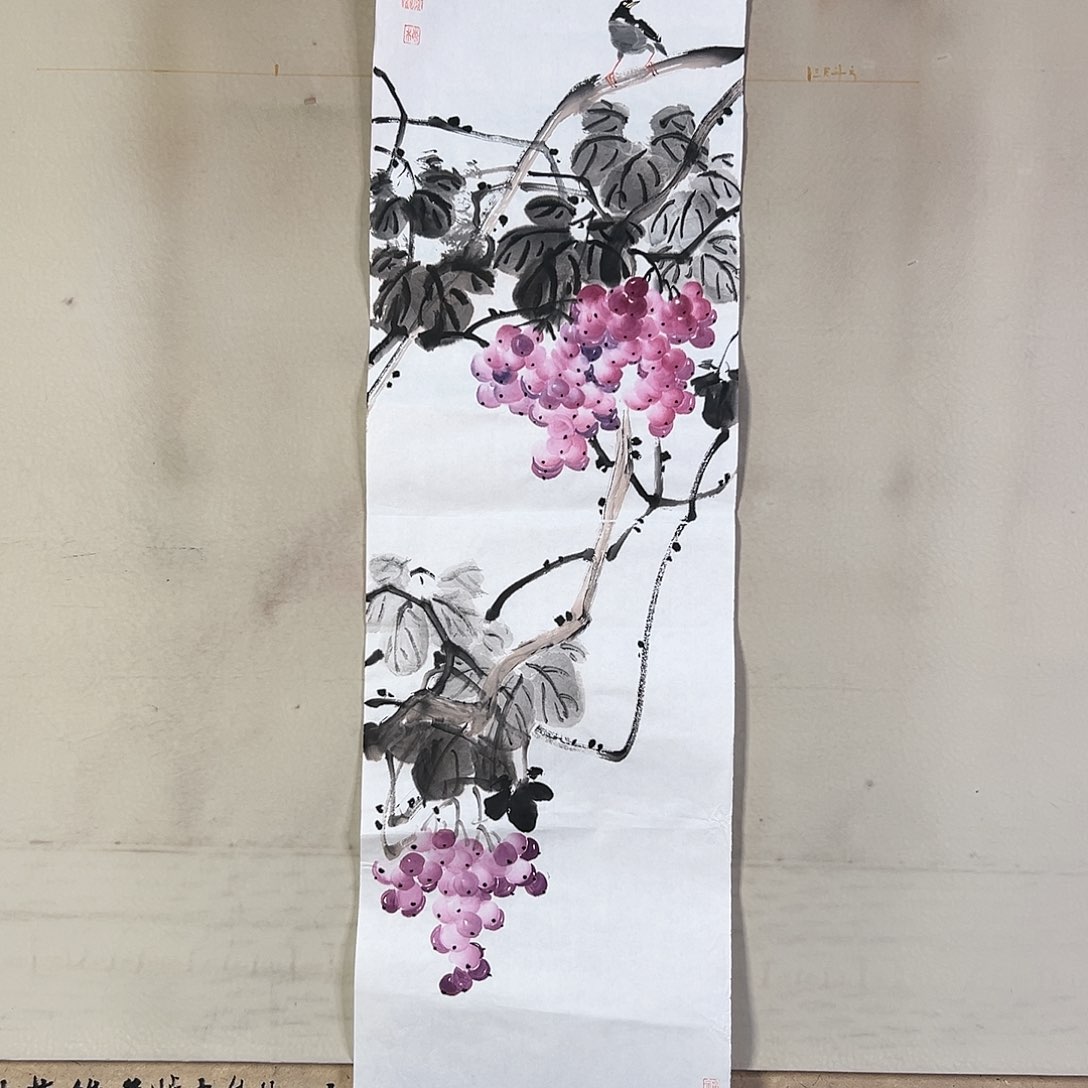 国画185 牡丹之花之叶的颜色
